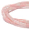 Rose Quartz Cylinder Tube Beads Size 8x17mm 15.5'' Strand