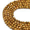 gold plated hematite faceted star cut beads