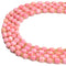 Pink Queen Conch Shell Prism Cut Double Point Faceted Beads 5mm 8mm 15.5'' Strand