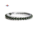 Green Sand Goldstone Smooth Round Elastic Bracelet Size 6mm 7.5'' Length