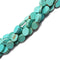light blue howlite turquoise flat oval beads 