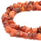 Carnelian Rough Nugget Chunks Center Drill Beads Approx 8x15mm 15.5" Strand
