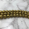 gold coated lava rock stone beads