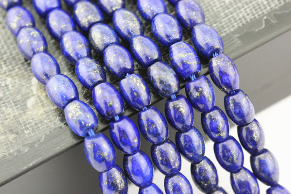 Deep Blue Lapis Lazuli Rounded Cross 20mm Beads 8 inch –