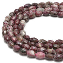 Madagascar Eudialyte Faceted Rice Shape Beads Size 10x13mm 15.5'' Strand