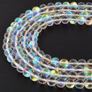rainbow clear ab k crystal glass faceted round beads