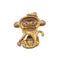 monkey charm gold plated copper with micro pave clear zircon