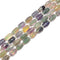 Fluorite Faceted Drum Shape Beads Size 10x13mm 15.5'' Strand