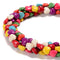 Multi-color Howlite Turquoise Heart Beads Size 8mm 10mm 15.5'' Strand