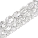 Clear Quartz Faceted Nugget Chunk Beads Size 8x12mm 20x25mm 15.5'' Strand