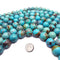 Genuine Natural Turquoise Smooth Round Beads 12mm 14mm 15mm 16mm 17mm 15.5" Strand