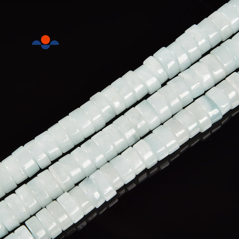 Light Blue Chatoyant Celestite Heishi Rondelle Discs Beads 4x6mm 4x8mm 5x10mm 15.5''Strand