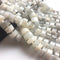 gray moonstone faceted wheel rondelle beads