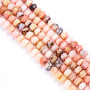 natural pink opal faceted rondelle beads