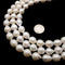 Fresh Water Pearl White Baroque Ringed Drop Beads 10x14mm 15.5" Strand