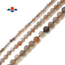 Natural Multi-Color Moonstone Faceted Round Beads 2mm 3mm 4mm 15.5" Strand