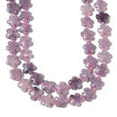 Lepidolite Flower Shape Beads 15mm 15.5" Strand