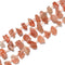 Natural Sunstone Nugget Chunks Top Drill Points Beads Size 10-15mm 15.5'' Strand