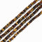 Natural Multi Tiger Eye Faceted Rondelle Beads Size 4x7mm 4x9mm 15.5'' Strand