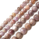 Natural Large Kunzite Smooth Round Beads 10mm 11mm 12mm 13mm 14mm 15.5" Strand