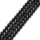 Black Onyx Faceted Round Beads 4mm 6mm 8mm 10mm 12mm 14mm 16mm 18mm 15.5" Strand
