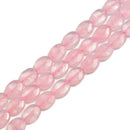 Rose Quartz Faceted Flat Oval Beads 6x8mm 8x10mm 15.5" Strand
