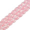 Rose Quartz Faceted Flat Oval Beads 6x8mm 8x10mm 15.5" Strand