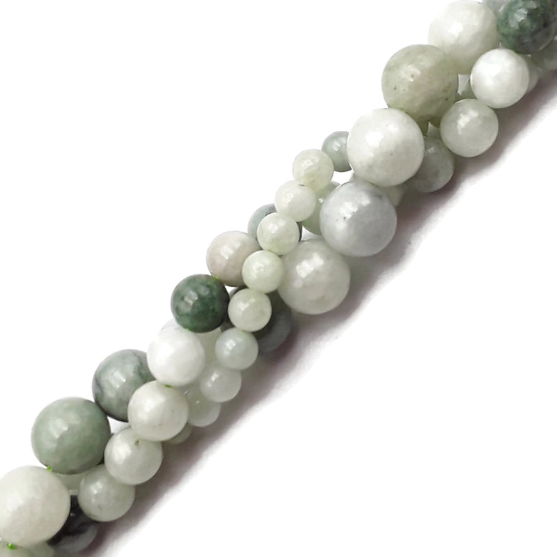natural jade smooth round beads