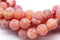 red fire agate Crackled matte round beads 