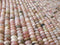 natural pink opal smooth rondelle beads 