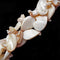 white coated ocean shell irregular shape beads 