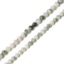 Natural Dendritic Green Agate Smooth Round Beads Size 6mm 8mm 10mm 15.5'' Strand