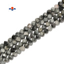 Natural Gray Eagle's Eye Faceted Start Cut Beads Size 8mm 15.5'' Strand