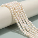 Natural White Fresh Water Pearl Potato Shape Beads Size 4-5mm 14'' Strand