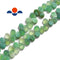 green Striped agate flat teardrop side hole beads