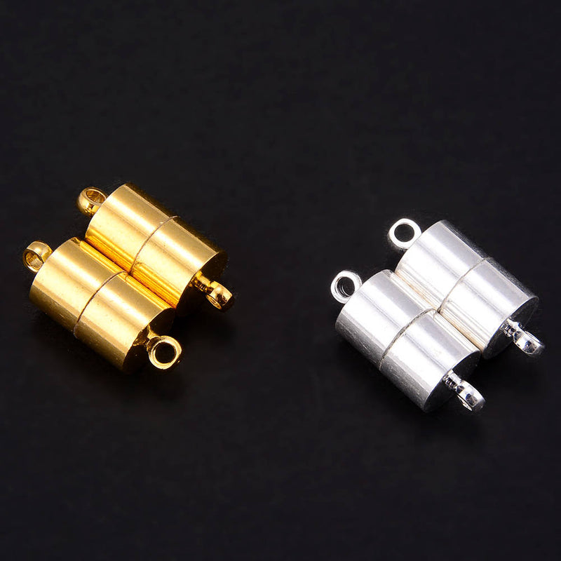 silver gold color plated strong magnetic clasps cylinder shape