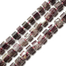 Madagascar Eudialyte Faceted Rondelle Wheel Discs Beads 6x8mm 15.5" Strand