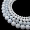 natural blue calcite smooth round beads