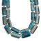 Apatite Flat Rectangle Cylinder Tube Beads Size 14x28mm 15.5'' Strand
