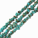 Blue Turquoise Center Drill Nugget Chips Beads Size 5-8x10-15mm 15.5'' Strand