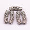 silver micro pave clear zircon tube charm 