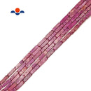 purple sea sediment jasper rectangle tube beads 