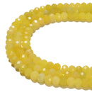 Natural Lemon Jade Faceted Rondelle Beads Size 5x8mm 15.5'' Strand