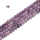 Natural Lepidolite Hard Cut Faceted Round Beads Size 6mm 8mm 10mm 15.5'' Strand