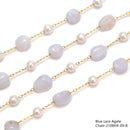 6-8mm Pebble Nugget Beads Multi Gemstone Chain Sold One Meter Per Bag