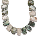 Sky Mountain Jade Faceted Nugget Chunk Beads Size 15x20mm 15.5'' Strand