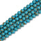 Blue Magnesite Turquoise Yellow Matrix Smooth Round Beads 6mm 8mm 10mm 15.5" Strand