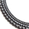 gray hematite matte round beads