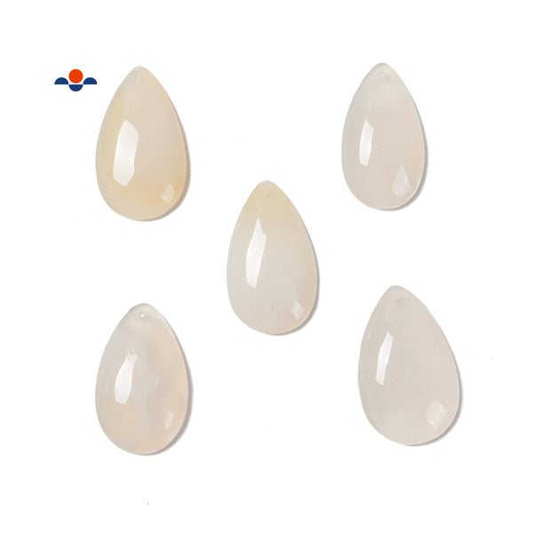 Natural White Agate Teardrop Shape Pendant Size 20x40-25x45mm Sold per Piece