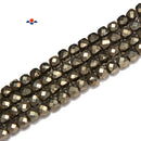 Natural Golden Pyrite Faceted Cube Beads Size 4-5mm 15.5'' Strand